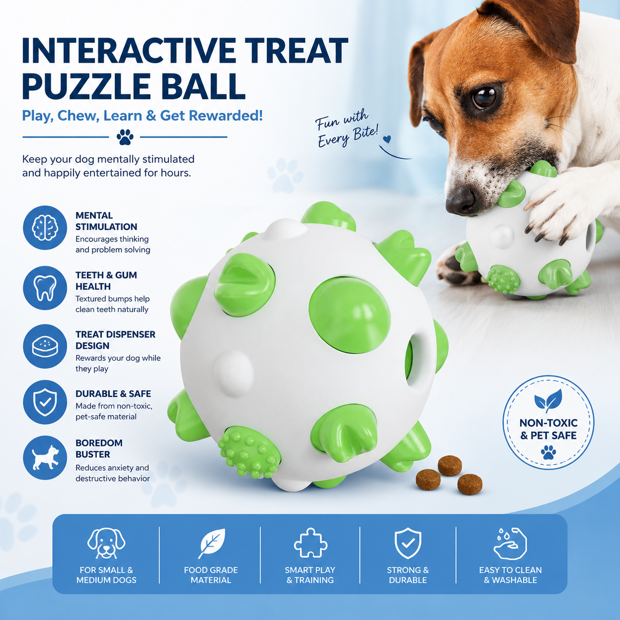 Spherical Dog Toy Molar Rod
