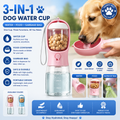 Pet Water Bottle with Food & Bag Holder